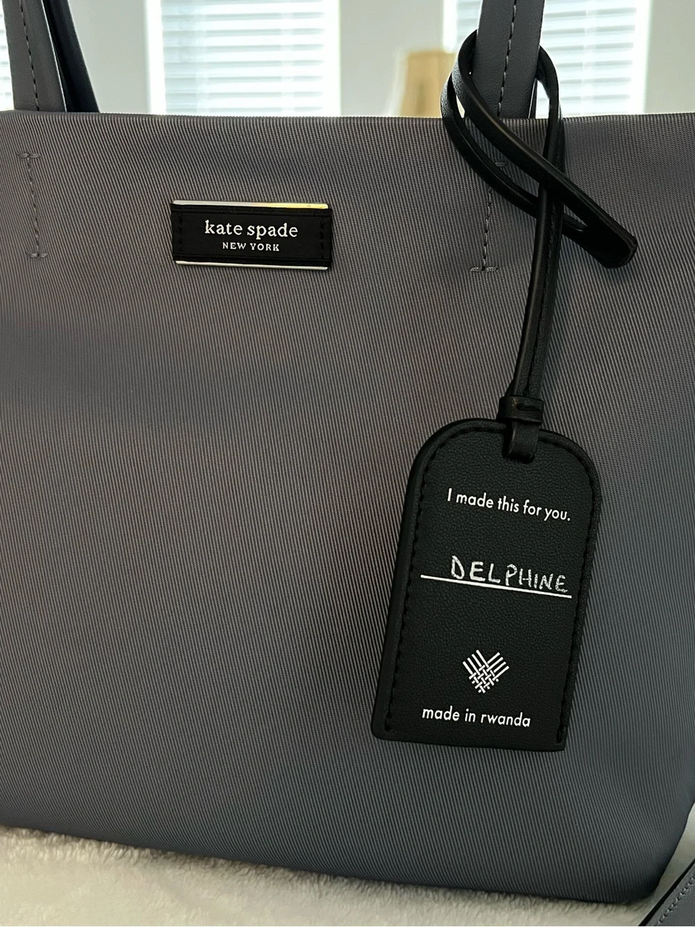Kate Spade On Purpose Crossbody Tote Bag -Cinder Grey